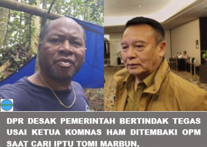 DPR Desak Pemerintah Bertindak Tegas Usai Ketua Komnas HAM Ditembaki OPM saat Cari Iptu Tomi Marbun.