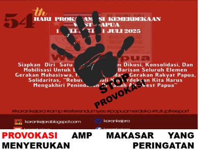 Provokasi AMP Makasar yang menyerukan peringatan kemerdekaan papua