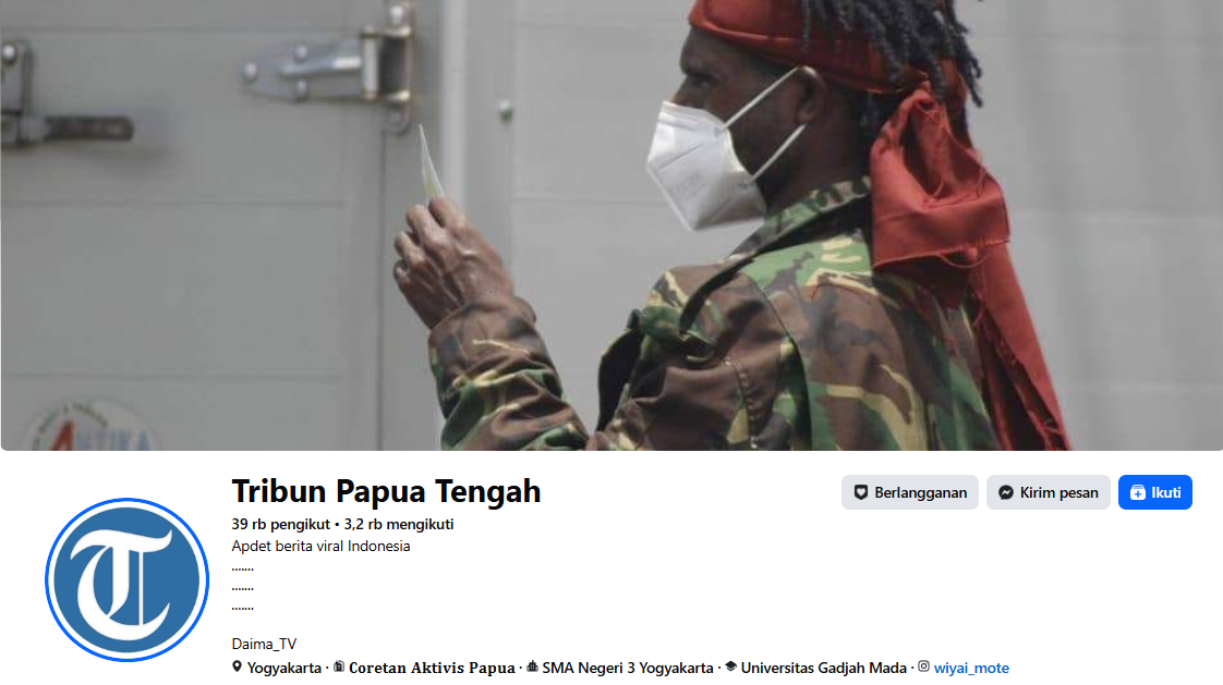 Akun Palsu “Tribun Papua Tengah”: Propaganda OPM yang Mengancam Literasi Publik