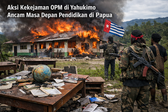 Aksi Kekejaman OPM di Yahukimo Ancam Masa Depan Pendidikan di Papua