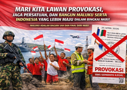 Wapada Provokasi ajakan Rencana perayaan ke-76 proklamasi RMS di Tilburg oleh komunitas diaspora di Belanda