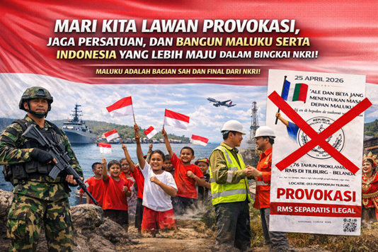 Wapada Provokasi ajakan Rencana perayaan ke-76 proklamasi RMS di Tilburg oleh komunitas diaspora di Belanda