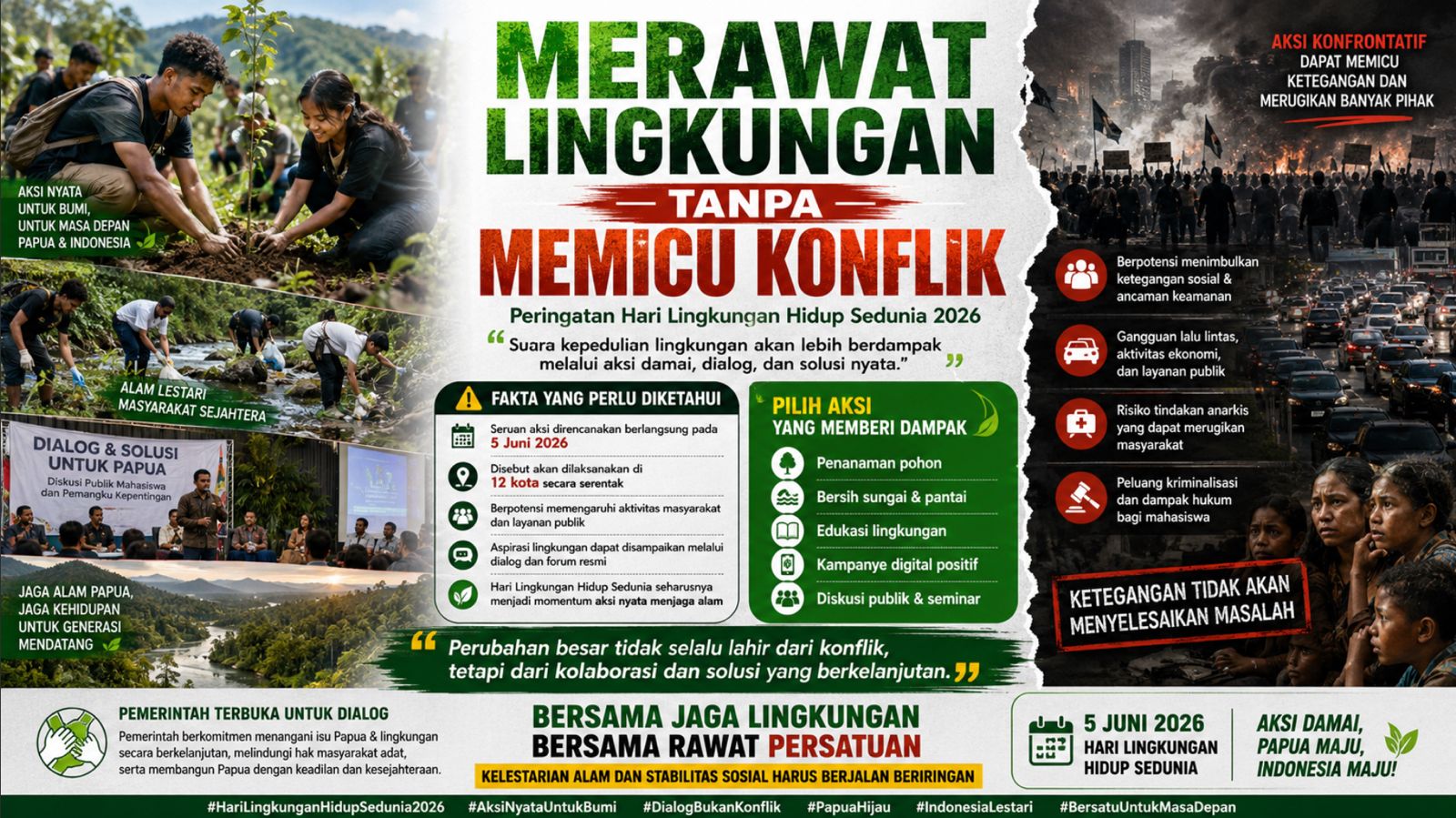 PROVOKASI AJAKAN AKSI UNJUK RASA SERENTAK OLEH KOMITE PUSAT ALIANSI MAHASISWA PAPUA (AMP) DALAM PERINGATAN HARI LINGKUNGAN HIDUP SEDUNIA 2026