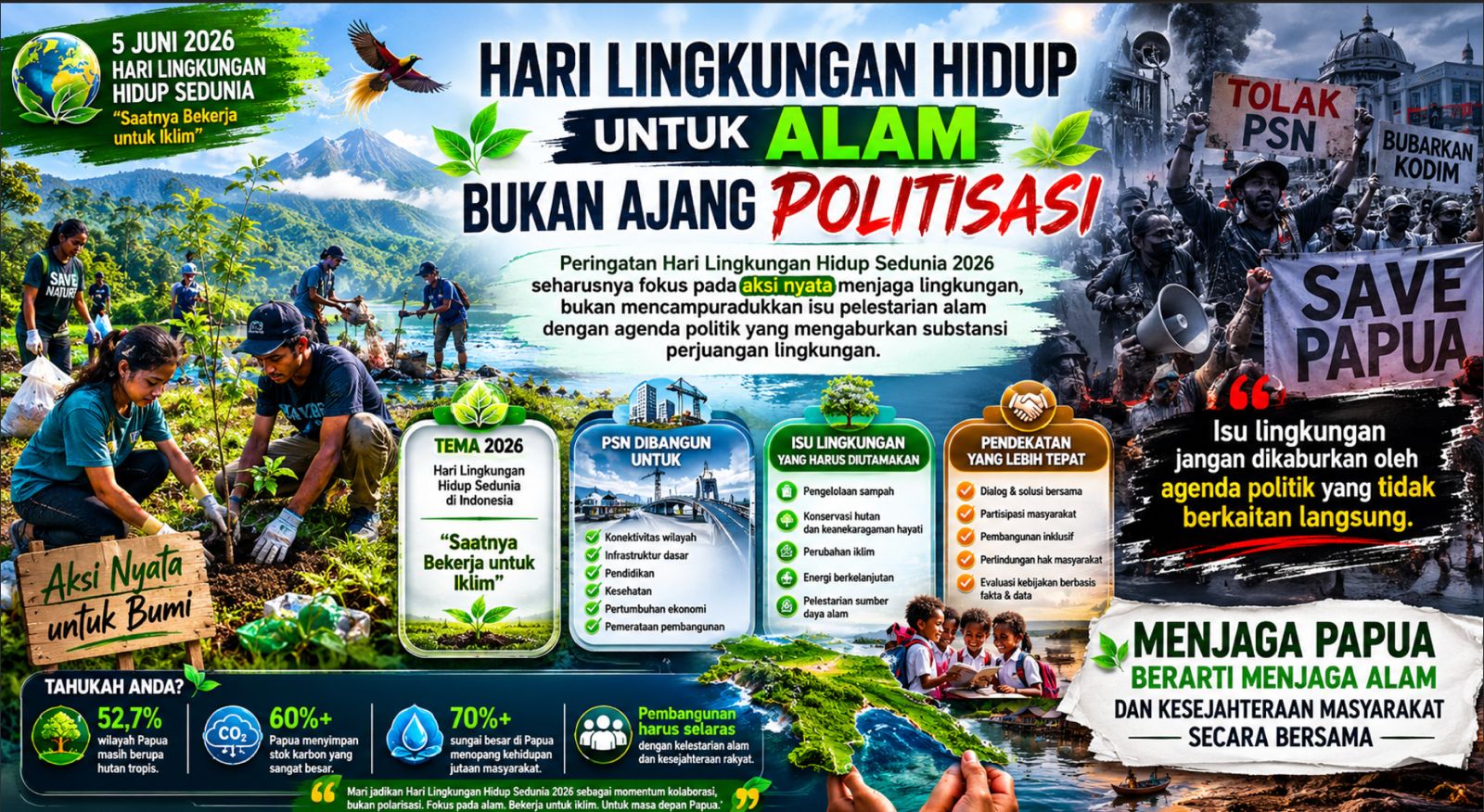 Seruan Aksi AMP pada Hari Lingkungan Hidup Dinilai Mengaburkan Fokus Pelestarian Alam